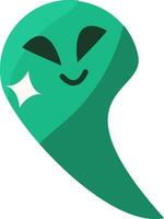 vert bizarre extraterrestre plat icône vecteur