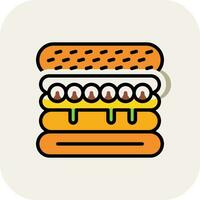 margherita sandwich vecteur icône conception
