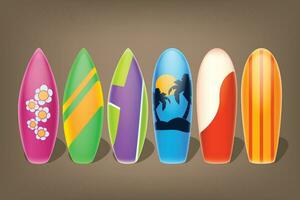 six surfe ensemble vecteur