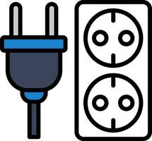 électrique prise vecteur icône conception