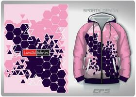 vecteur des sports chemise Contexte image.pink violet diamant Triangle géométrie modèle conception, illustration, textile Contexte pour des sports longue manche sweatshirt à capuche, Jersey sweat à capuche