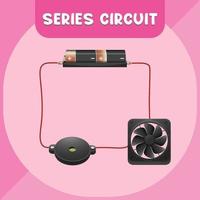 schéma infographique de circuit en série vecteur