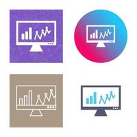 icône de vecteur de statistiques en ligne