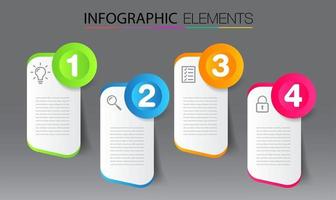 modèle de zone de texte moderne, bannière d'infographie vecteur