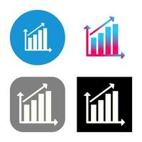 icône de vecteur de statistiques en hausse