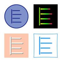 icône de vecteur d'alignement à gauche unique