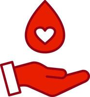 icône de vecteur de don de sang