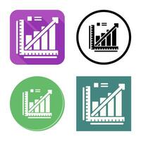 icône de vecteur de graphique linéaire