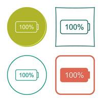 icône de vecteur de batterie pleine unique