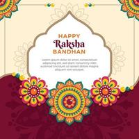 motif fleuri pour le festival raksha bandhan vecteur