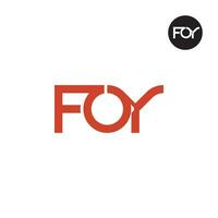 lettre foy monogramme logo conception vecteur