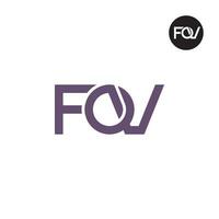 lettre fov monogramme logo conception vecteur
