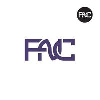 lettre fnc monogramme logo conception vecteur