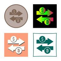 icône de vecteur d'échange d'argent
