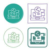 icône de vecteur de partage de fichiers