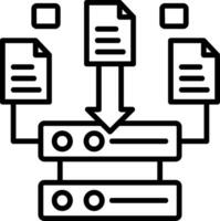 Les données collecte vecteur icône