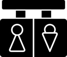 icône de vecteur de signes de toilette