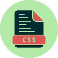 icône de vecteur de fichier css