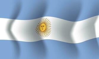 brandissant le drapeau argentin. fond pour national patriotique vecteur