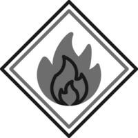 icône de vecteur inflammable