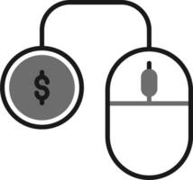 icône de vecteur de paiement par clic