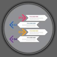 visualisation des données d'entreprise. diagramme de processus. éléments abstraits du graphique vecteur