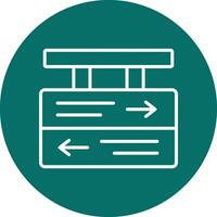 icône de vecteur de signe directionnel