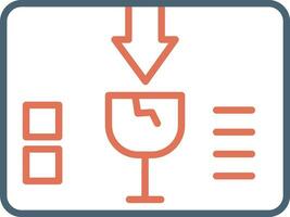 icône de vecteur fragile