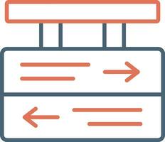 icône de vecteur de signe directionnel