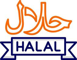 icône de vecteur halal