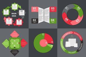 collection de modèles d'infographie pour l'illustration vectorielle d'affaires vecteur