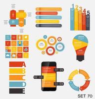 collection de modèles d'infographie pour le vecteur d'affaires illustra