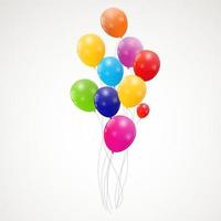 illustration vectorielle de couleur ballons brillants fond vecteur