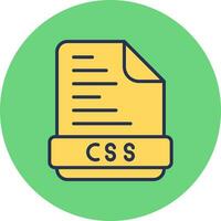 icône de vecteur de fichier css