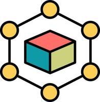 icône de vecteur de chaîne de blocs