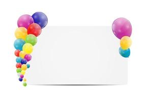 Ballons brillants couleur fond carte illustration vectorielle vecteur