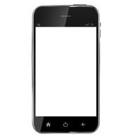 téléphone mobile réaliste de conception abstraite avec l'isolat d'écran vide vecteur