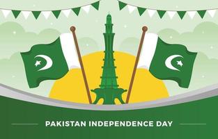 concept de la fête de l'indépendance du pakistan vecteur