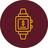 montre intelligente Paiement vecteur icône