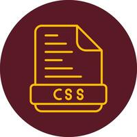 icône de vecteur de fichier css