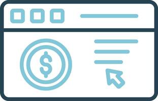 icône de vecteur de paiement par clic