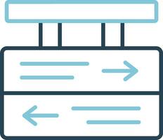 icône de vecteur de signe directionnel