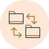 icône de vecteur de partage de fichiers