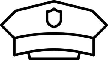 icône de vecteur de chapeau de police