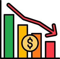 économique crise vecteur icône