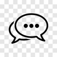 icône de la boîte de dialogue de message vide vecteur