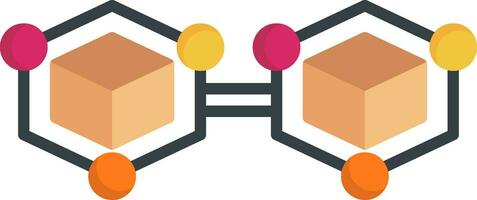 icône de vecteur de chaîne de blocs