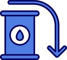 pétrole vers le bas vecteur icône