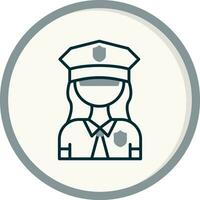 femme policier vecteur icône