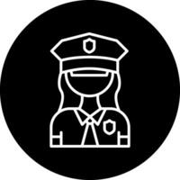 femme policier vecteur icône